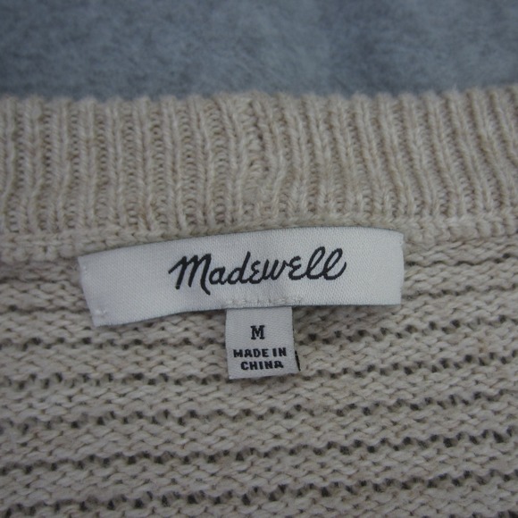 Madewell‎ Cardigan Womens Medium Beige Knit Dolman Sleeve Open FrontSweater - Picture 10 of 16